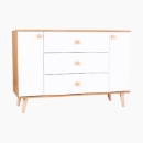 Comoda Luca mare alb-natur